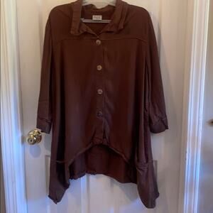 Click XL brown long sleeve top